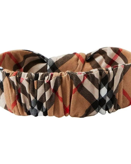 burberry-8070271-Beige Check Cotton Skirt Set-116036-a7028