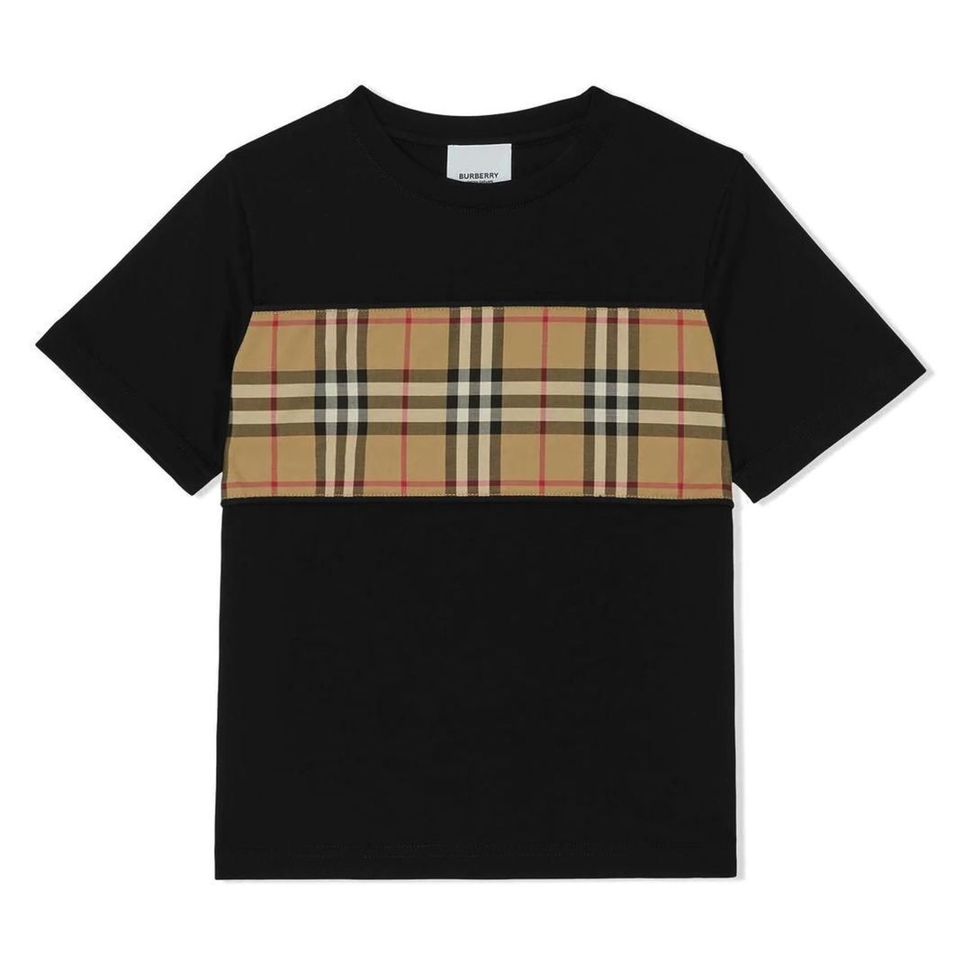 burberry-8064784-Black Cedar Check T-Shirt-130828-a1189