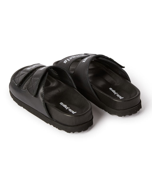 palm-angels-pbih001c99lea0011001-Black Print Double Strap Sandals