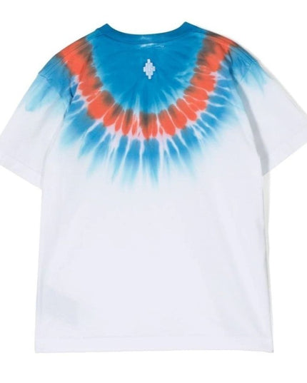 marcelo-burlon-cbaa001s23jer0060140-White Tie-Dye Cotton T-Shirt