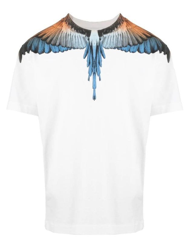 marcelo-burlon-cbaa001s23jer0020120-White Wings Printed T-Shirt