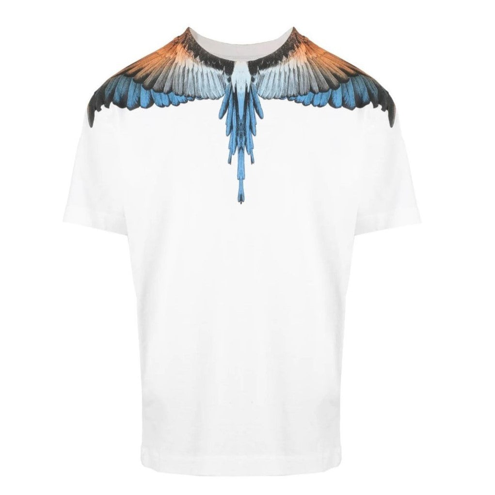 marcelo-burlon-cbaa001s23jer0020120-White Wings Printed T-Shirt
