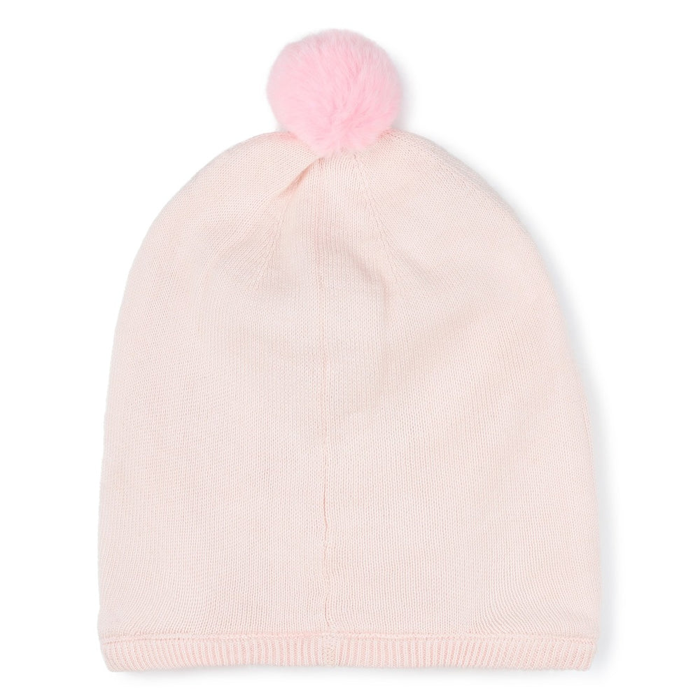 boss-j91150-44l-Pink Knitted Pom-Pom Hat