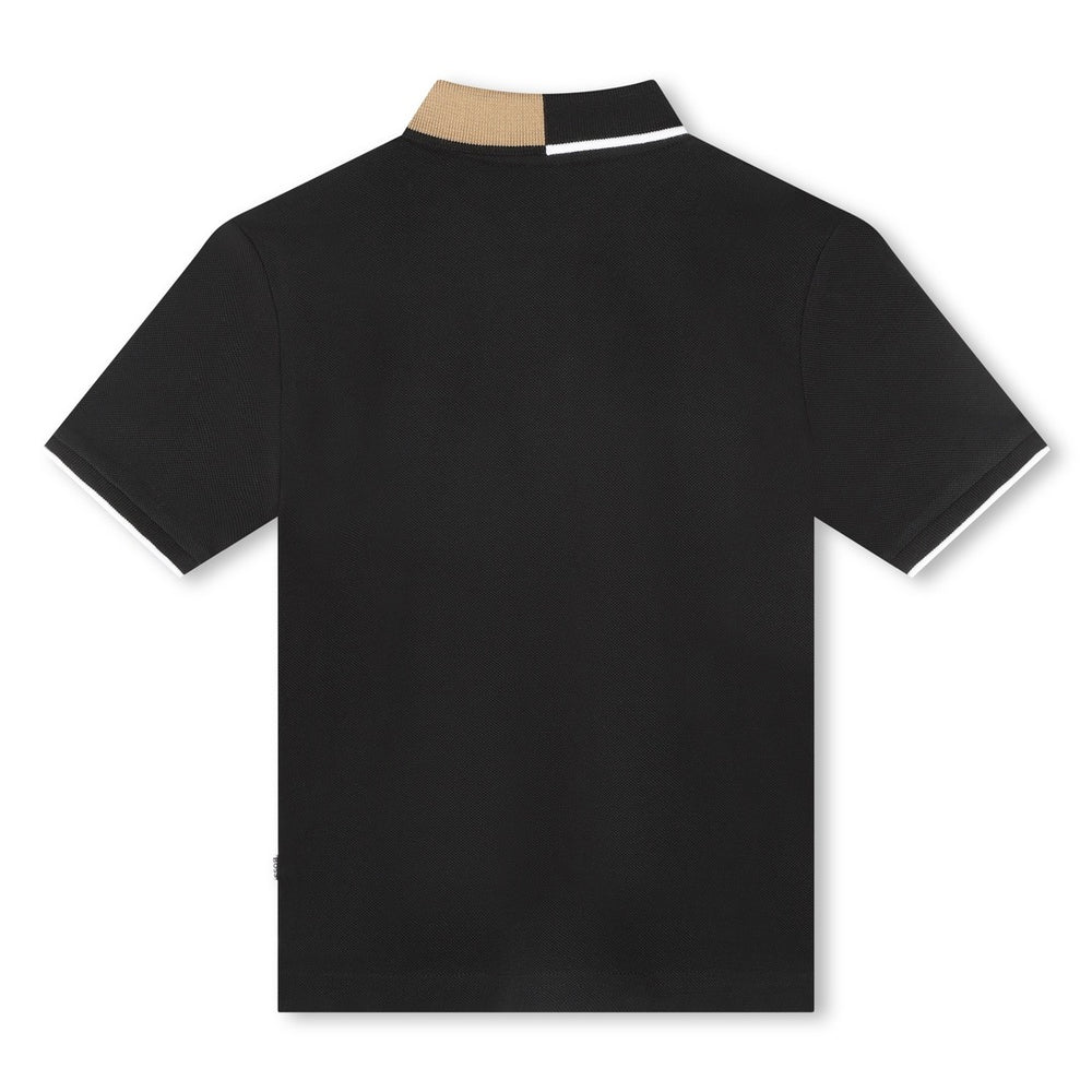 boss-j25o97-09b-Black Cotton Polo Shirt