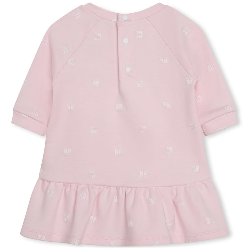 givenchy-h98183-44z-Pink Dress with White Leggings