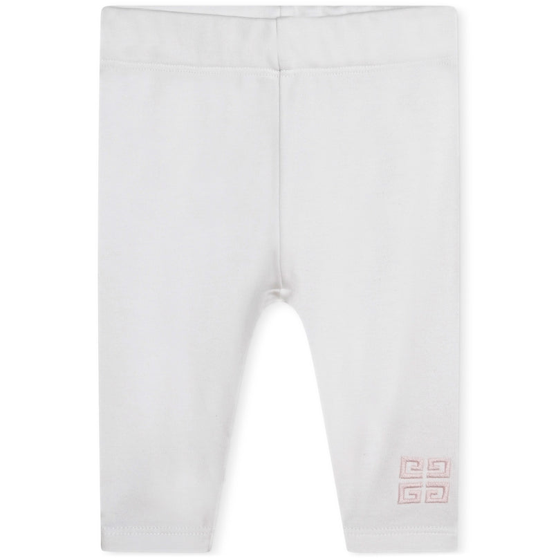 givenchy-h98183-44z-Pink Dress with White Leggings