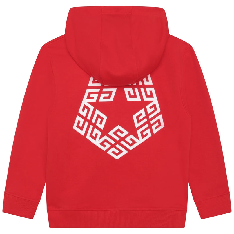 givenchy-h25474-991-Red Logo Hoodie