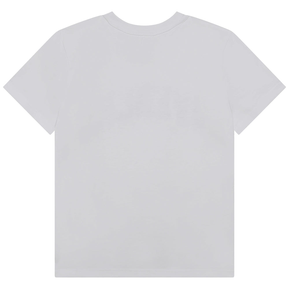 givenchy-h25460-10p-White Curved Logo T-Shirt
