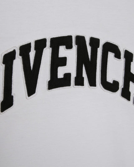 givenchy-h25460-10p-White Curved Logo T-Shirt
