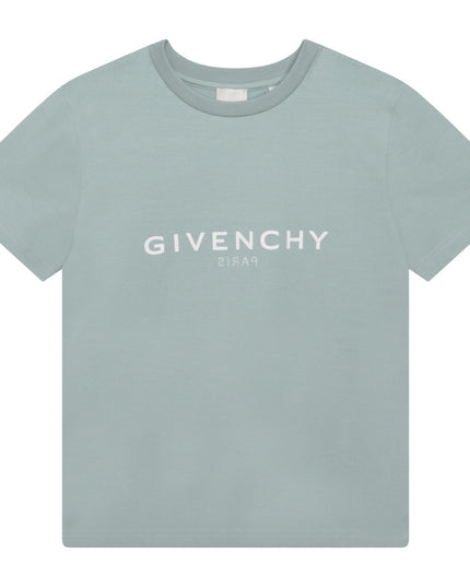 givenchy-h25446-773-Pale Blue Logo T-Shirt
