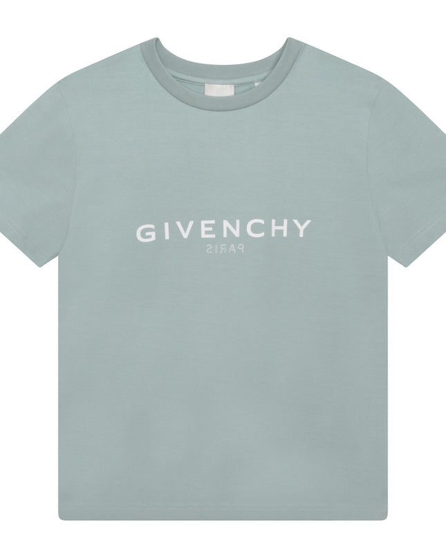 givenchy-h25446-773-Pale Blue Logo T-Shirt