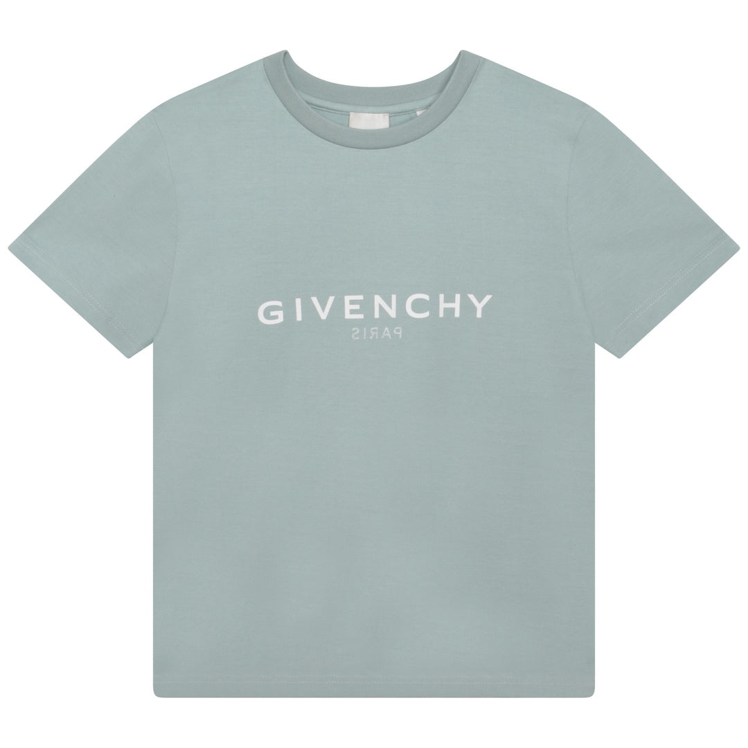givenchy-h25446-773-Pale Blue Logo T-Shirt