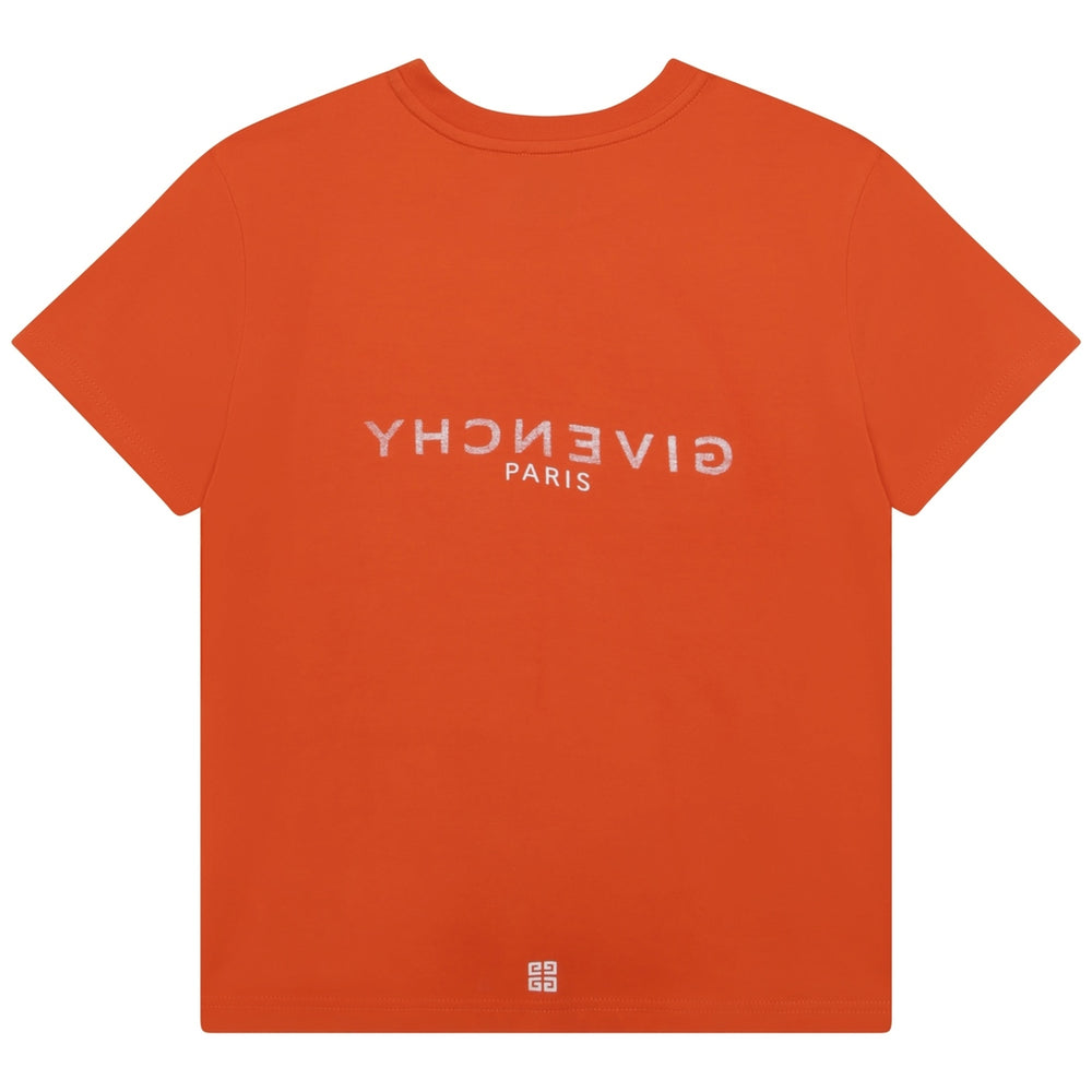 givenchy-h25446-422-Orange Logo T-Shirt
