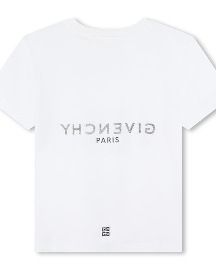 givenchy-h25446-10p-White Logo T-Shirt