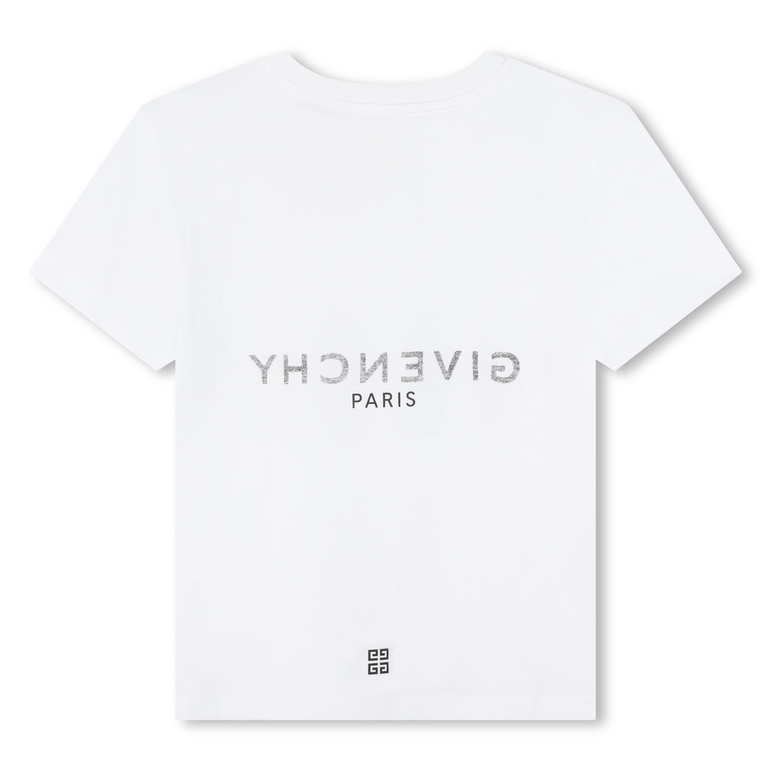 givenchy-h25446-10p-White Logo T-Shirt