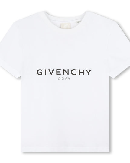 givenchy-h25446-10p-White Logo T-Shirt