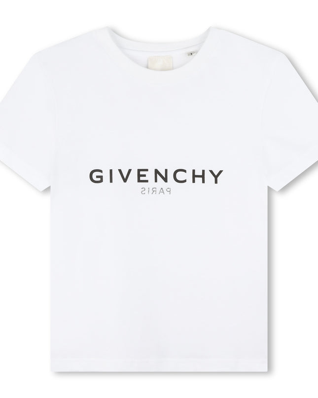 givenchy-h25446-10p-White Logo T-Shirt