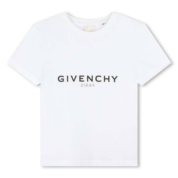 givenchy-h25446-10p-White Logo T-Shirt