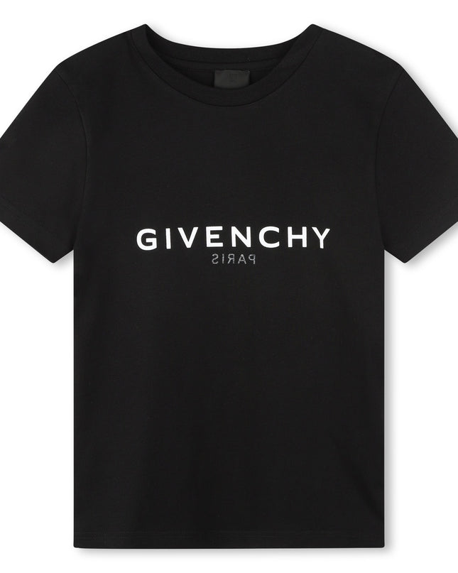givenchy-h25446-09b-Black Logo T-Shirt