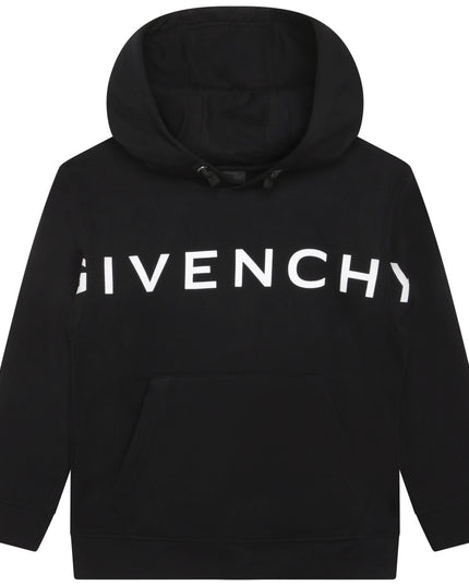 givenchy-h25474-09b-Black Logo Hoodie