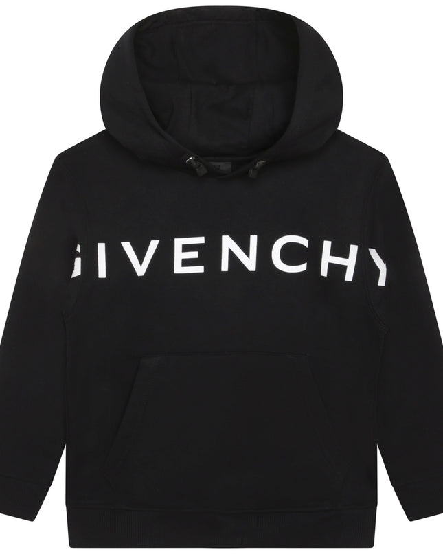 givenchy-h25474-09b-Black Logo Hoodie