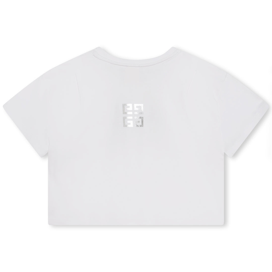 givenchy-h15333-10p-White Logo Print T-Shirt