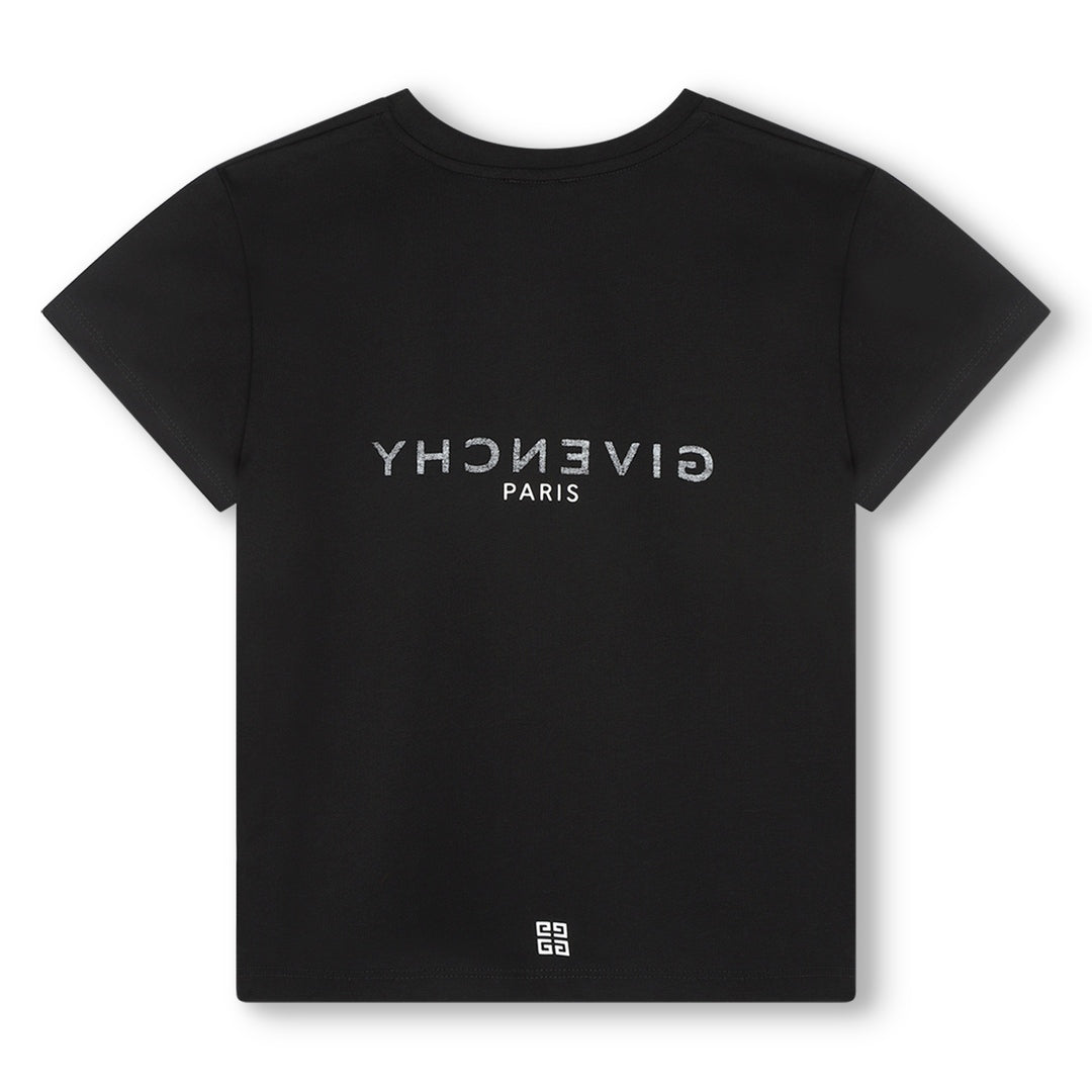 givenchy-h15329-09b-Black Logo T-Shirt