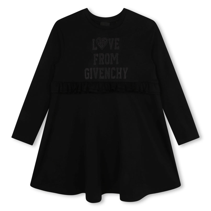 givenchy-h12306-09b-Black Long Sleeved Dress