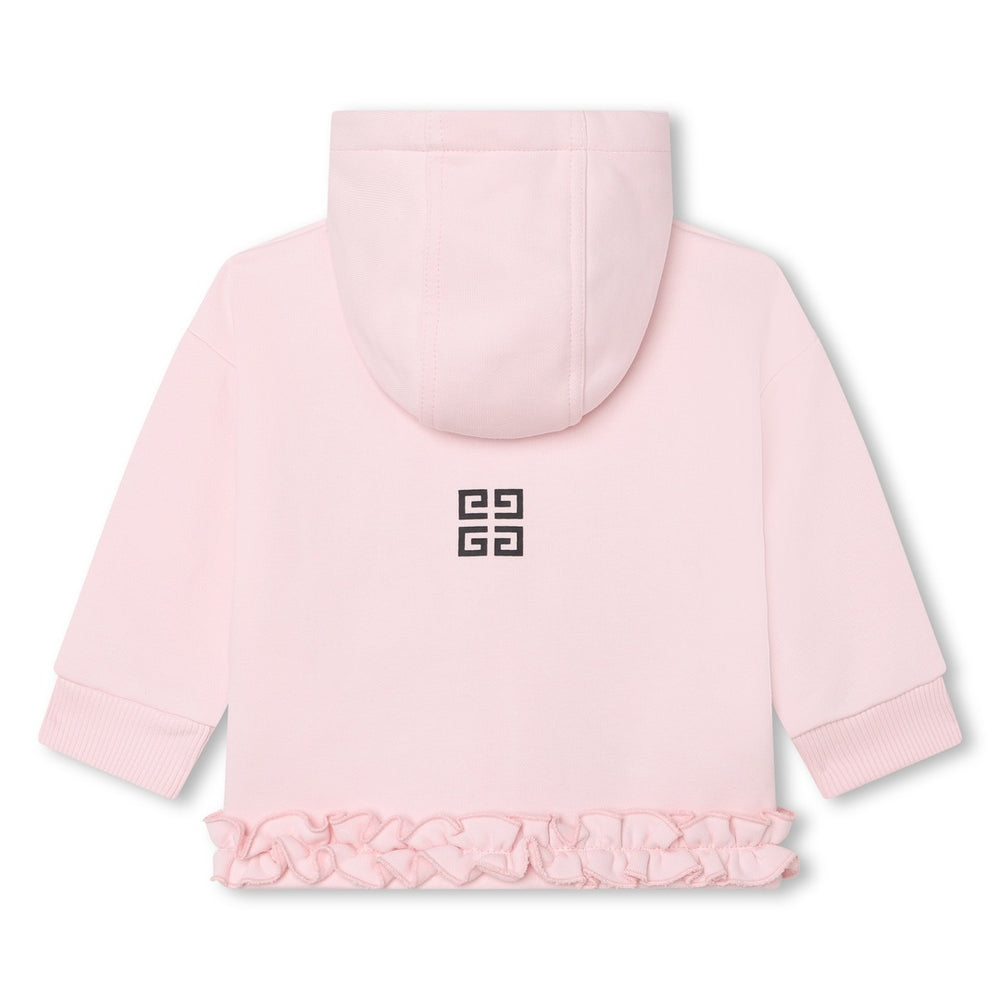 givenchy-h05288-44z-Pink Logo Cotton Blend Jersey Hoodie