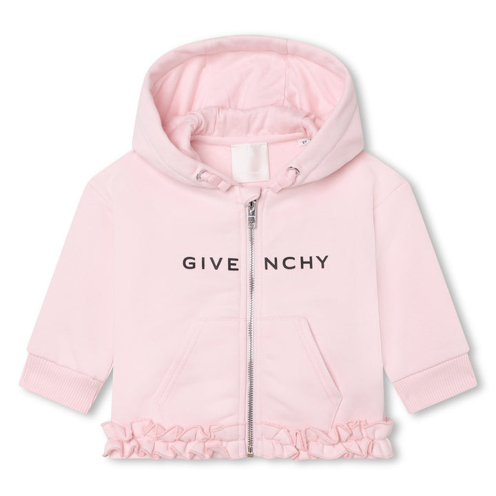 givenchy-h05288-44z-Pink Logo Cotton Blend Jersey Hoodie