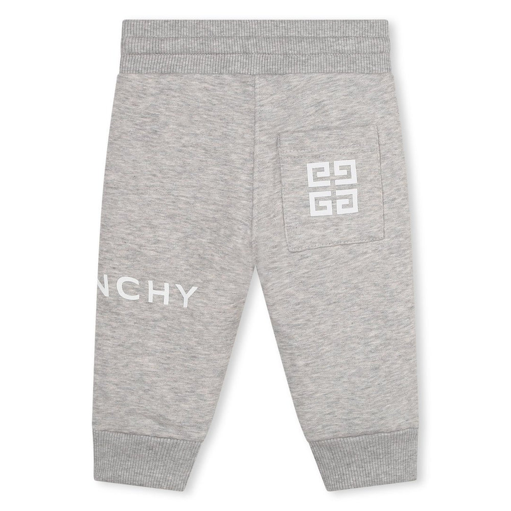 givenchy-h04169-a01-Gray Cotton-Blend Logo Sweatpants