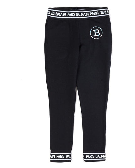 Balmain-Black Logo Tape Sweatpants-6M6500MX270-930
