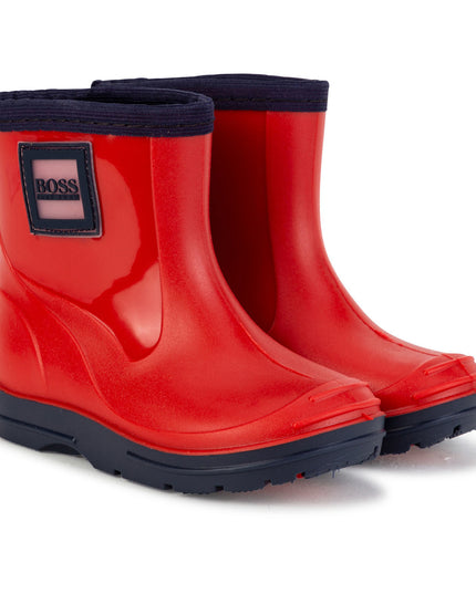 boss-Red Rubber Wellington Boots-j09156-97e