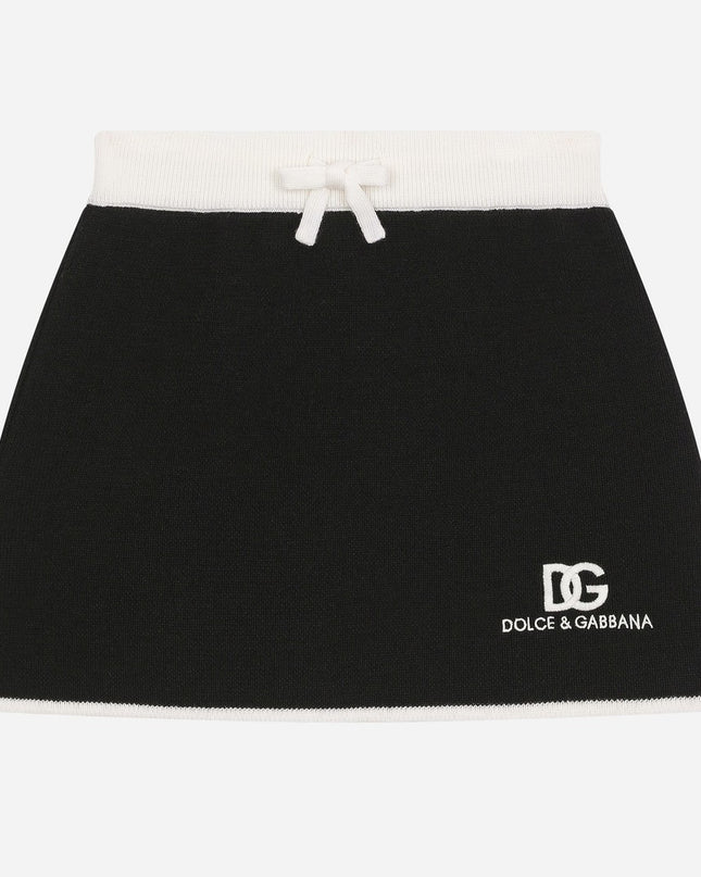 dg-l5ki05-jcvt2-n0000-Black Logo Skirt