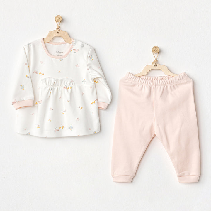 Pink Duck Ruffle Outfit