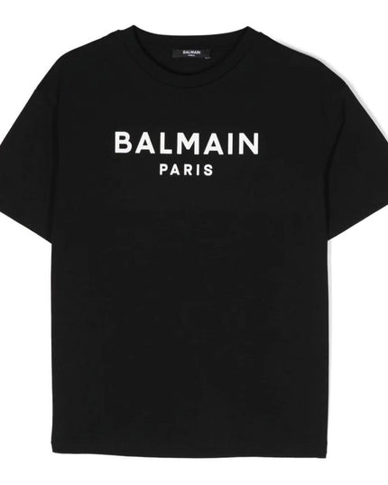balmain-Black Logo T-Shirt-bu8p01-z1751-930bc