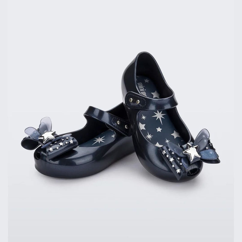 melissa-mini-melissa-ultragirl-star-ii-35725-as255-Metallic Blue Ballet Flat