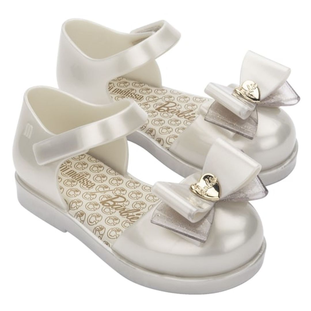 melissa-mini-melissa-35697-ar616-Metallic White Amy Barbie Sandals
