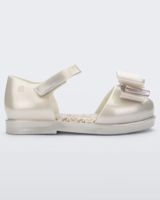 melissa-mini-melissa-35697-ar616-Metallic White Amy Barbie Sandals