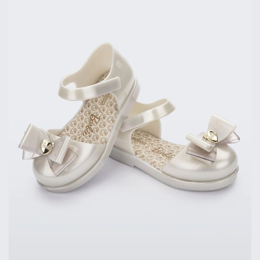 melissa-mini-melissa-35697-ar616-Metallic White Amy Barbie Sandals