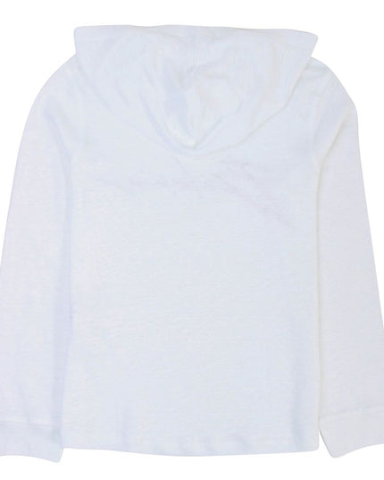 balmain-White & Gold Logo Hoodie-6k8590kx300100