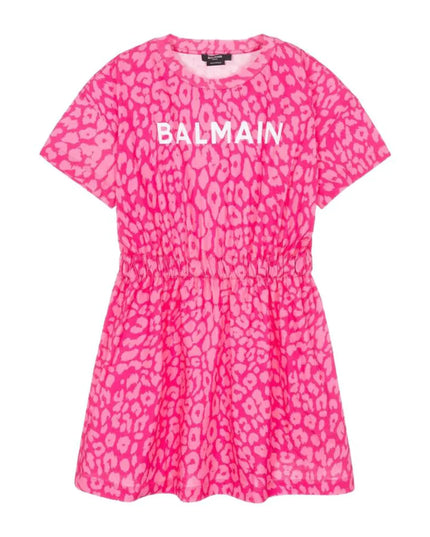balmain-Pink Leopard Dress-bs1b71-z0082-561rs