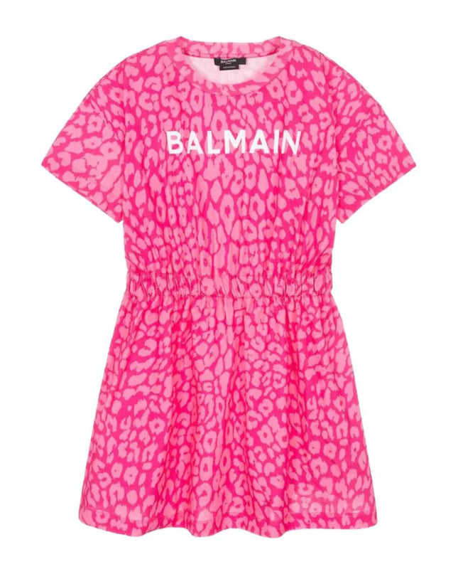 balmain-Pink Leopard Dress-bs1b71-z0082-561rs