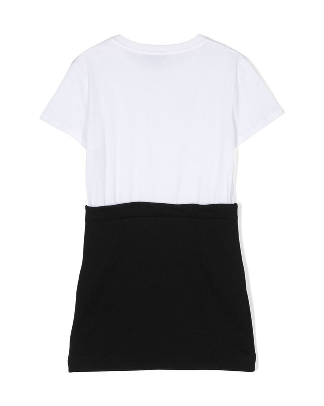 balmain-Black & White Logo Dress-bs1b81-z0057-100ne