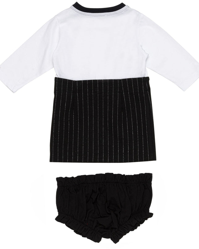 balmain-Black Logo Dress & Bloomers Set-bt1020-z1537-930bc