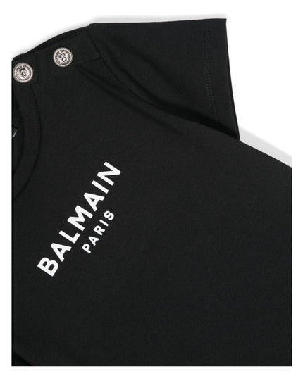 balmain-Black Logo T-Shirt-bu8501-z1751-930bc