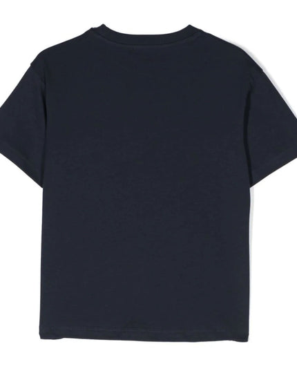 balmain-Navy Logo T-Shirt-bu8p01-z1751-649