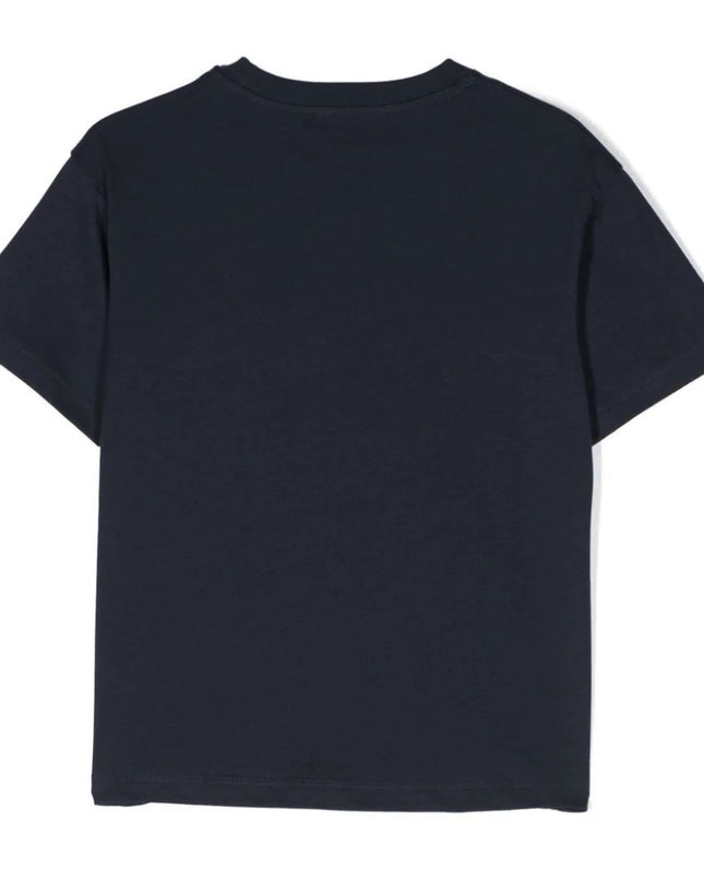 balmain-Navy Logo T-Shirt-bu8p01-z1751-649