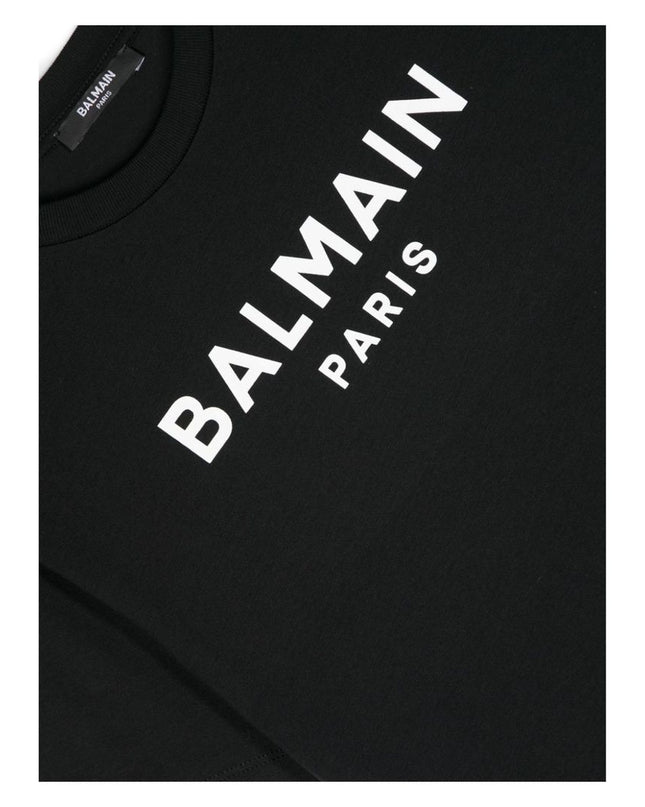 balmain-Black Logo T-Shirt-bu8p01-z1751-930bc