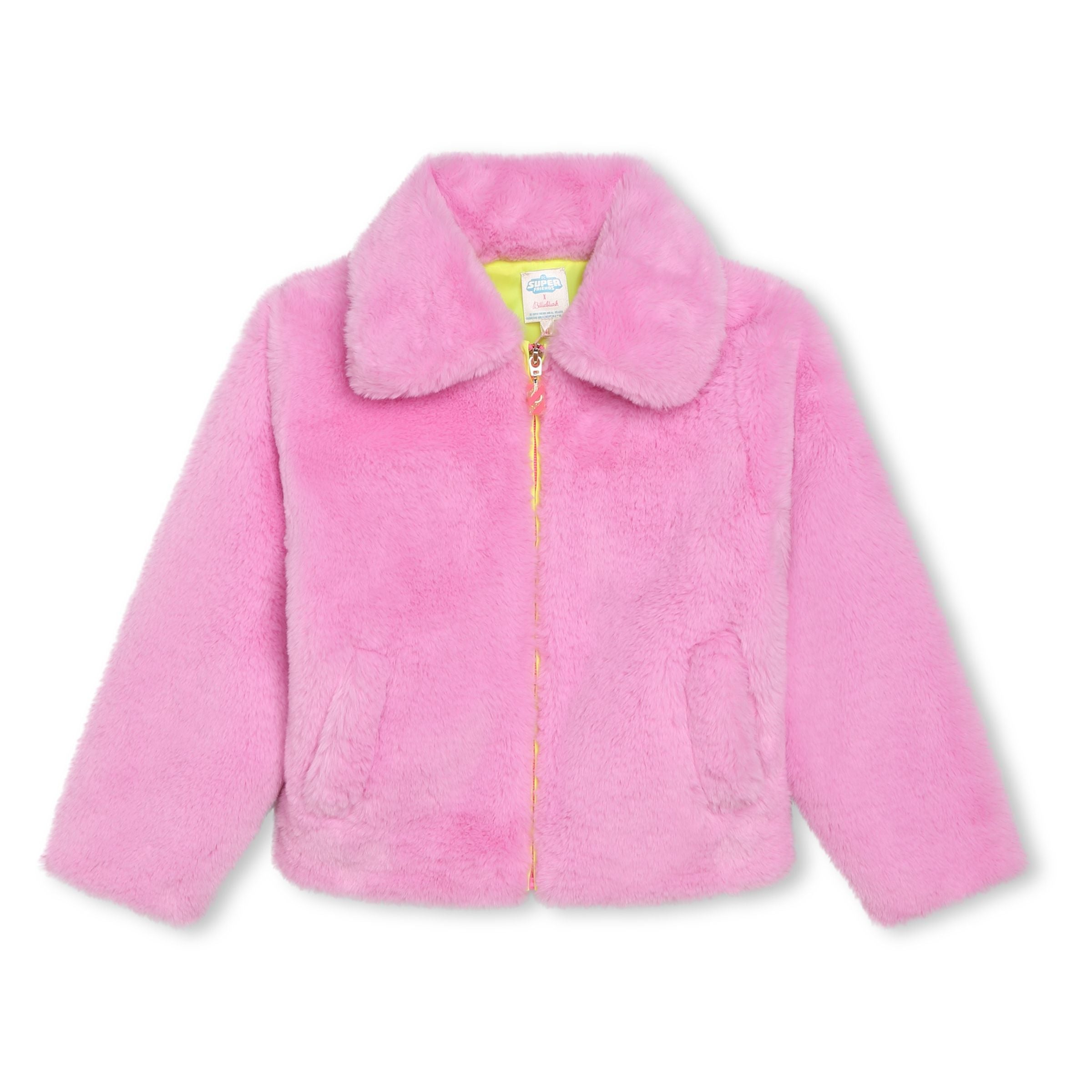 Pink Hero Fuzzy Coat kids atelier
